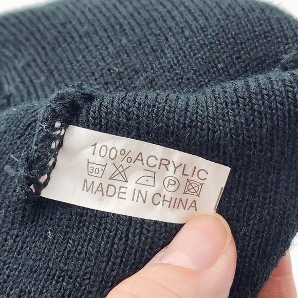 Net A Porter Logo Embroidered Black Beanie Hat - Picture 5 of 5